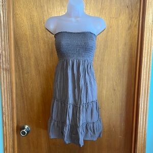 Express Mocha Brown Strapless Cotton Dress sz S Like New